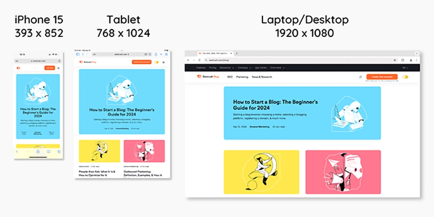 Responsive Website Layout Example