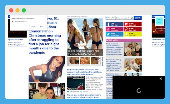 Ignoring White Space - Daily Mail Website Layout example