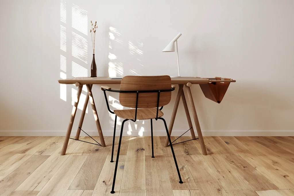 Get Started- Request a Quote - Empty desk and chair